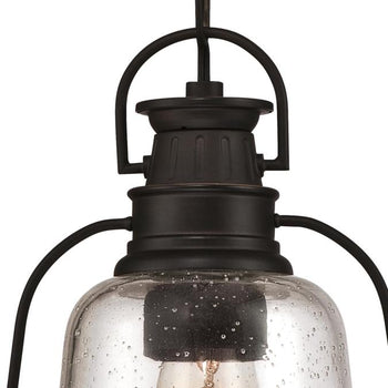 Brynn One-Light Outdoor Pendant, Oil Rubbed Bronze Finish with Highlights