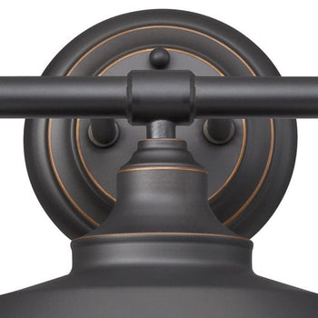 Iron Hill Three-Light Wall Fixture, Oil Rubbed Bronze Finish with Highlights
