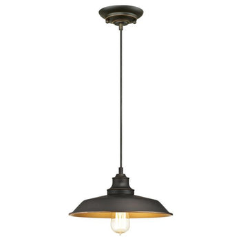 Iron Hill One-Light Indoor Pendant, Oil Rubbed Bronze Finish