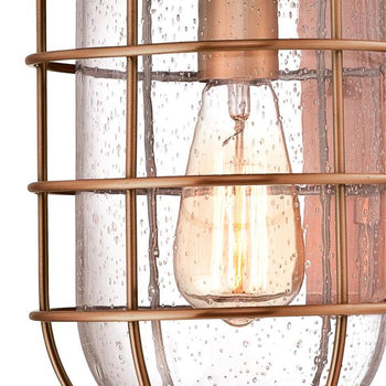 Ferry One-Light Outdoor Wall Fixture, Washed Copper Finish