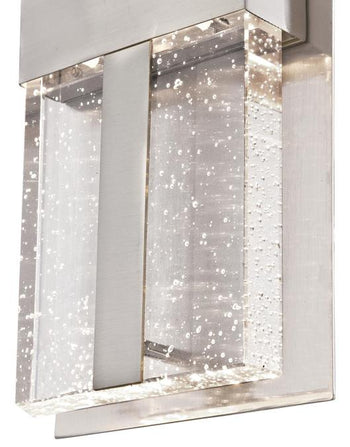 Cava II One-Light LED Outdoor Wall Fixture, Brushed Nickel Finish