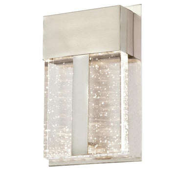 Cava II One-Light LED Outdoor Wall Fixture, Brushed Nickel Finish