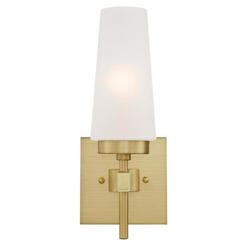 Chaddsford One-Light Indoor Wall Fixture, Champagne Brass Finish