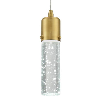 Cava One-Light LED Indoor Mini Pendant, Champagne Brass Finish