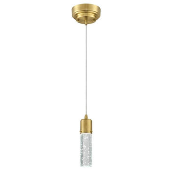 Cava One-Light LED Indoor Mini Pendant, Champagne Brass Finish