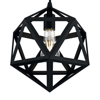 One-Light Indoor Pendant, Matte Black Finish