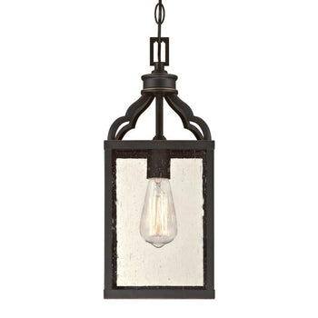 Cardinal One-Light Outdoor Pendant, Oil Rubbed Bronze Finish with Highlights