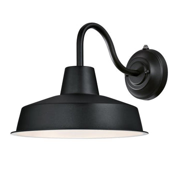 Academy One-Light LED Outdoor Wall Fixture with Dusk to Dawn Sensor, Textured Black Finish
