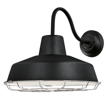 Academy One-Light LED Outdoor Wall Fixture, Textured Black Finish