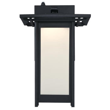 Clarissa LED One-Light Dimmable LED Outdoor Wall Fixture with Dusk to Dawn Sensor, Textured Black Finish