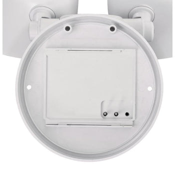 Two-Light 18W LED Outdoor Security Light Wall Fixture with Motion Sensor, White Finish
