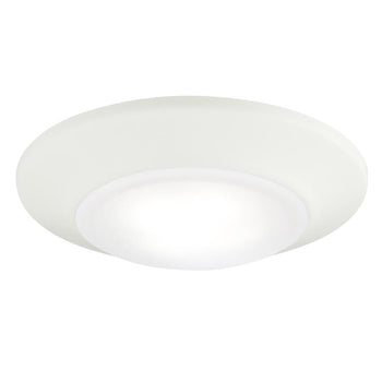 6-Inch Dimmable ENERGY STAR 5000K LED Indoor/Outdoor Surface Mount Ceiling Fixture, White Finish