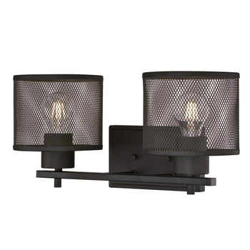 Morrison Two-Light Indoor Wall Fixture, Oil Rubbed Bronze Finish