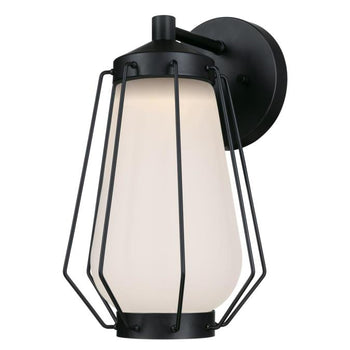 Corina One-Light Dimmable LED Outdoor Wall Fixture, Matte Black Finish