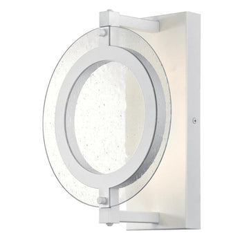 Maddox One-Light Dimmable LED Indoor/Outdoor Wall Fixture, Matte White Finish