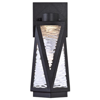 Zion One-Light Dimmable LED Outdoor Wall Fixture, Textured Iron Finish