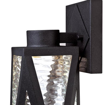 Zion One-Light Dimmable LED Outdoor Wall Fixture, Textured Iron Finish