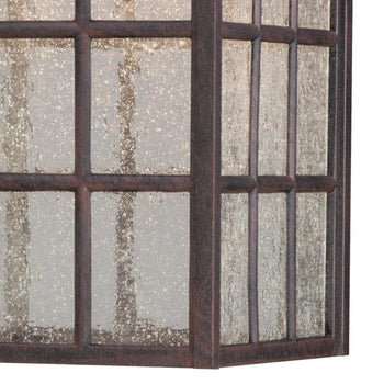Dimmable One-Light LED Outdoor Wall Lantern, Weathered Patina Finish