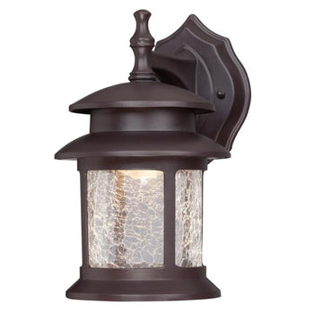 One-Light Dimmable LED Outdoor Wall Fixture, Oil Rubbed Bronze Finish
