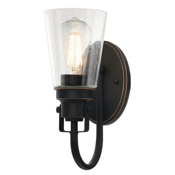 Ashton One-Light Indoor Wall Fixture, Oil Rubbed Bronze Finish with Highlights