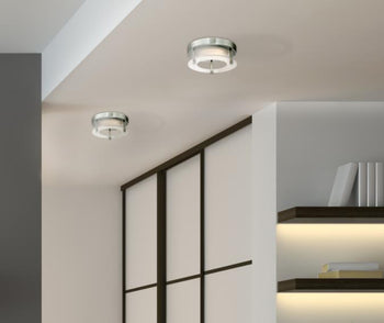 Remi 6-Inch 12-Watt LED Indoor Flush Mount Ceiling Fixture, Brushed Nickel Finish