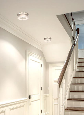 Remi 6-Inch 12-Watt LED Indoor Flush Mount Ceiling Fixture, Brushed Nickel Finish