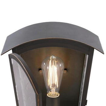 French Quarter One-Light Outdoor Wall Fixture, Oil Rubbed Bronze Finish with Highlights
