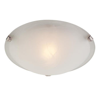 12-Inch One-Light Indoor Flush Mount Ceiling Fixture, Brushed Nickel Finish