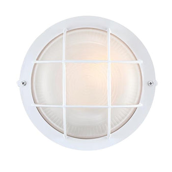 one-Light Outdoor Wall Fixture, White Finish