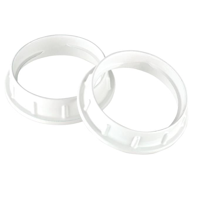 2 Aluminum Shade Rings for Medium Base Sockets, White Finish | Westinghouse