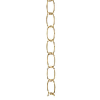 3-Foot 11 Gauge Fixture Chain, Polished Brass Finish