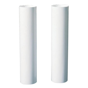 2 Plastic Candle Socket Covers, White, 4-Inch Long