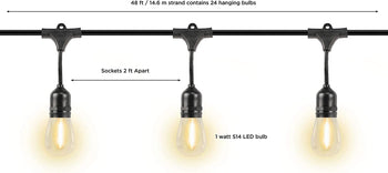 LED Decorative String Light – 24 sockets