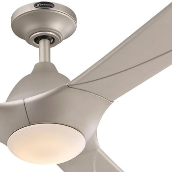 Techno II 72-Inch Three-Blade Indoor DC Motor Ceiling Fan, Titanium Finish with Dimmable LED Light Kit