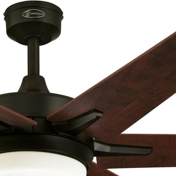 Cayuga 60-Inch Reversible Six-Blade Indoor Ceiling Fan, Oil Rubbed Bronze Finish with Dimmable LED Light Kit