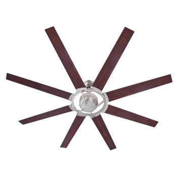 Damen 68-Inch Eight-Blade Indoor DC Motor Ceiling Fan, Nickel Luster Finish, Remote Control Included