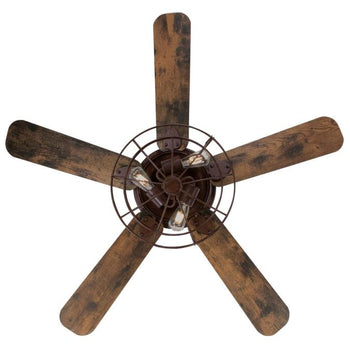 Barnett 48-Inch Reversible Five-Blade Indoor Ceiling Fan, Barnwood Finish with Dimmable LED Light Kit, Remote Control Included