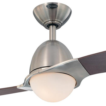 Solana 48-Inch Two-Blade Indoor Ceiling Fan, Brushed Nickel Finish with Dimmable LED Light Fixture, Remote Control Included