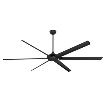 Widespan 100-Inch Six-Blade Indoor/Outdoor Ceiling Fan, Matte Black Finish, DC Motor, Remote Control Included