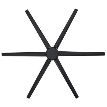 Widespan 100-Inch Six-Blade Indoor/Outdoor Ceiling Fan, Matte Black Finish, DC Motor, Remote Control Included