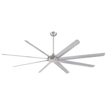 Widespan 100-Inch Eight-Blade Indoor Ceiling Fan, DC Motor, Brushed Nickel Finish, Remote Control Included