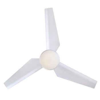Madeline 56-Inch Three-Blade Indoor Ceiling Fan, White Finish with Dimmable LED Light Fixture, Remote Control Included