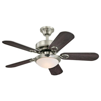 Cassidy 36-Inch Five-Blade Indoor Ceiling Fan, Brushed Nickel Finish with Dimmable LED Light Fixture