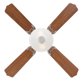 Hadley 42-Inch Four-Blade Indoor Ceiling Fan, Brushed Nickel Finish with Dimmable LED Light Fixture