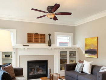 Sumter 52-Inch Five-Blade Indoor Ceiling Fan, Classic Bronze Finish with LED Light Fixture