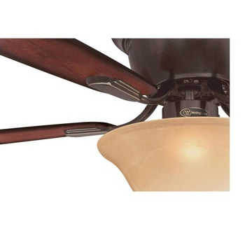 Sumter 52-Inch Five-Blade Indoor Ceiling Fan, Classic Bronze Finish with LED Light Fixture