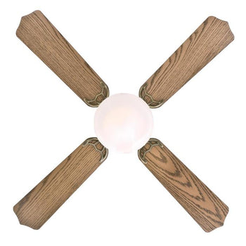 Casanova Supreme 42-Inch Four-Blade Indoor Ceiling Fan, Antique Brass Finish with LED Light Fixture