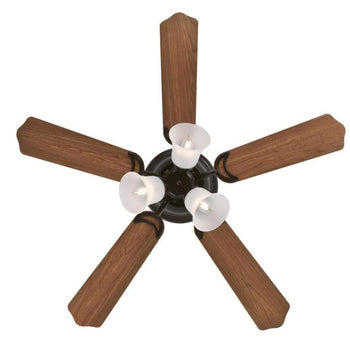 Contempra Trio 42-Inch Five-Blade Indoor Ceiling Fan, Oil Rubbed Bronze Finish with Dimmable LED Light Fixture