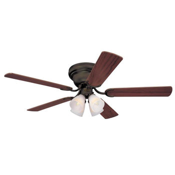Contempra IV 52-Inch Five-Blade Indoor Ceiling Fan, Oil Rubbed Bronze Finish with Dimmable LED Light Fixture