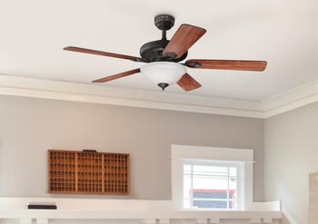 Fairview 52-Inch Five-Blade Indoor Ceiling Fan, Oil Rubbed Bronze Finish with Dimmable LED Light Fixture, Remote Control Included